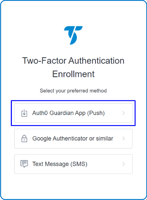Two factor Autentication Enrollment